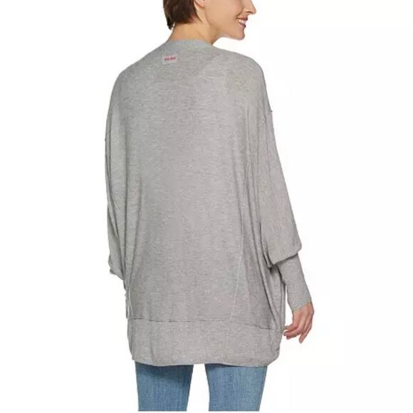 Peace Love World Button Front with Rib Detail Cardigan - Picture 2 of 5